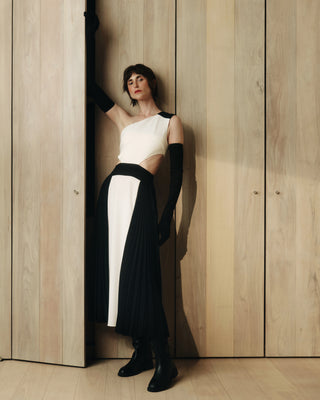 VESTIDO PROFUSAO - PRETO E OFF