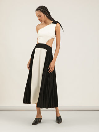 VESTIDO PROFUSAO - PRETO E OFF