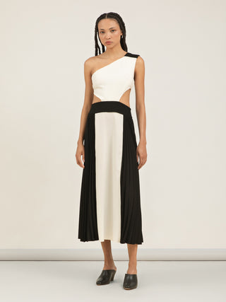 VESTIDO PROFUSAO - PRETO E OFF