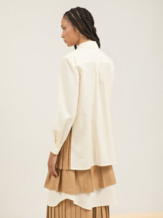 CAMISA SEIVA - BEGE E OFF WHITE