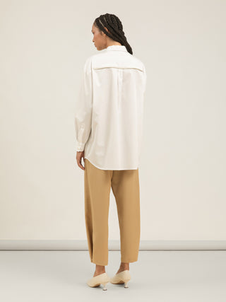 CALÇA CAMISA FLOEMA - BEGE E OFF WHITE