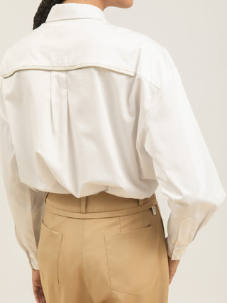 CALÇA CAMISA FLOEMA - BEGE E OFF WHITE