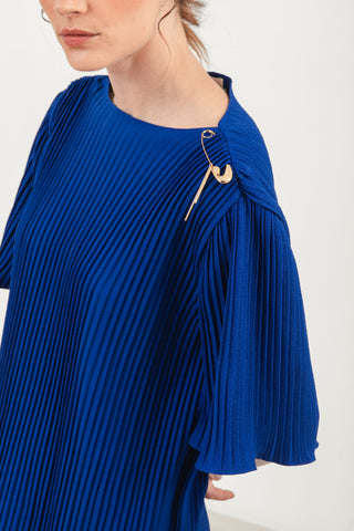 VESTIDO METAFORA - AZUL CIANO