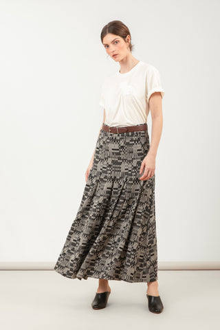 SAIA LONGA CAIS - JACQUARD ESCURO