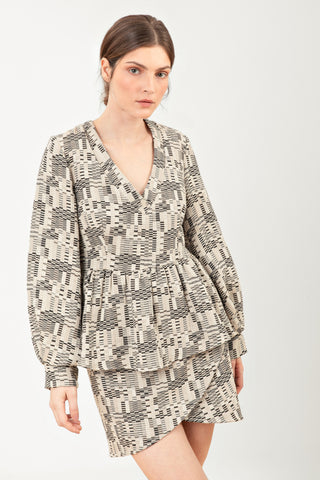 BLUSA CAIS - JACQUARD CLARO