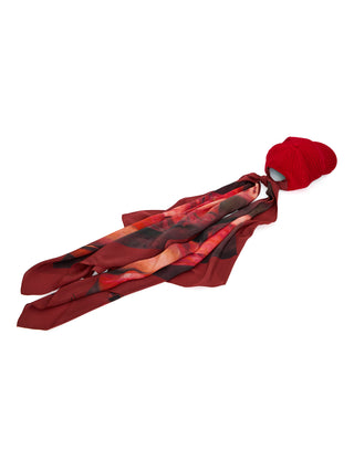 NERIBONÉ COM LENÇO REGINA PARRA - VERMELHO